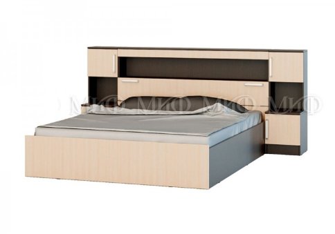 Кровать 1.6 м с надстройкой Бася (Миф) - Кровать 1.6 м с надстройкой Бася (Миф)
