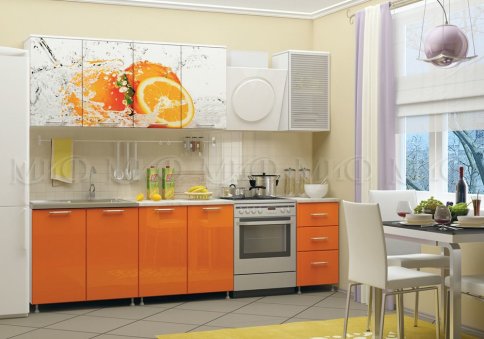 Кухня Апельсин 2.0 м - Кухня Апельсин 2.0 м