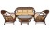 Комплект для отдыха Андреа (ANDREA) диван + 2 кресла + журн. столик со стеклом  + подушки - Комплект для отдыха Андреа (ANDREA) диван + 2 кресла + журн. столик со стеклом  + подушки