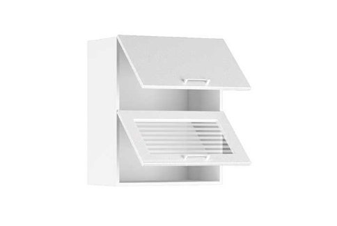 Кухня Шанталь-2 Шкаф-антресоль ШАВ-60-2Д (Белый-Белый металлик глянец) - Кухня Шанталь-2 Шкаф-антресоль ШАВ-60-2Д (Белый-Белый металлик глянец)