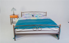 Кровать двуспальная Валерия с изножьем (160х200 металлическое основание)