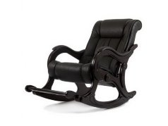 Кресло-качалка М77 экокожа Дунди 109 (черный матовый)