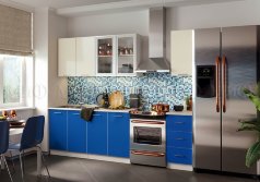 Кухня Фортуна синяя ЛДСП (Миф) 2.0 м