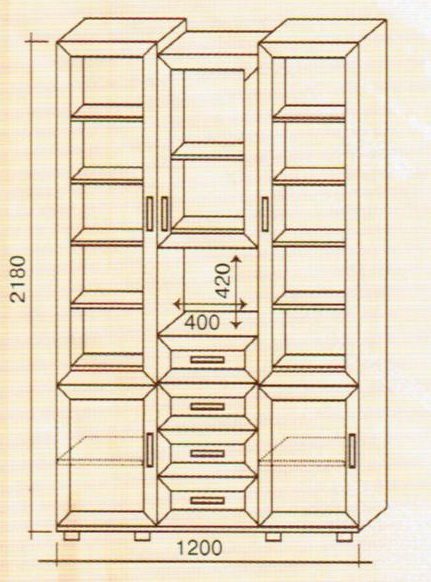 Шкаф комбинированный №163 - Шкаф комбинированный №163