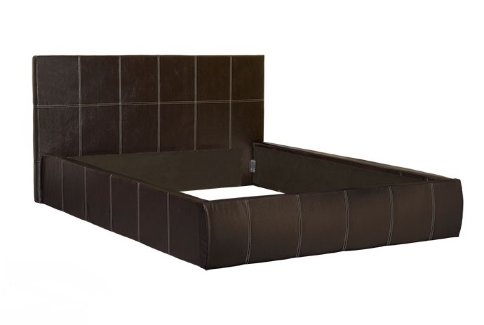 Мягкая кровать Монако (темная кожа) - Мягкая кровать Монако (темная кожа)