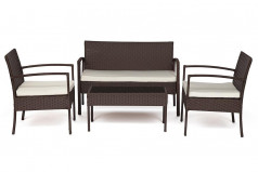 Лаундж сет (диван+2кресла+столик+подушки) (mod. 210000)